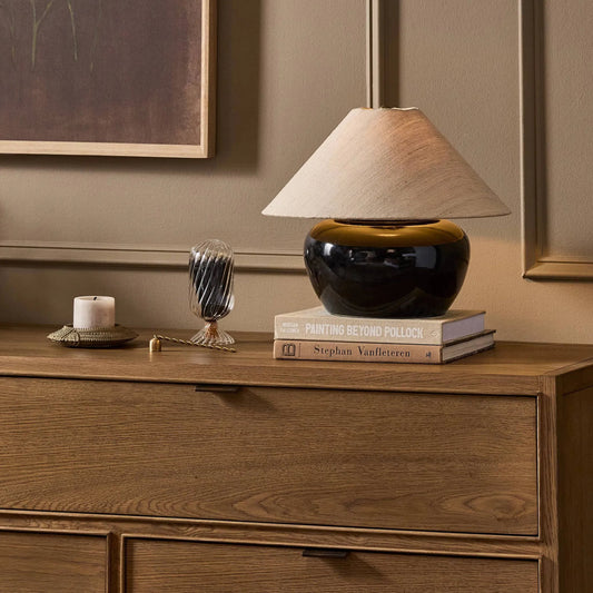 Kiyo Table Lamp by Four Hands. Made from ceramic, iron in a unique style.