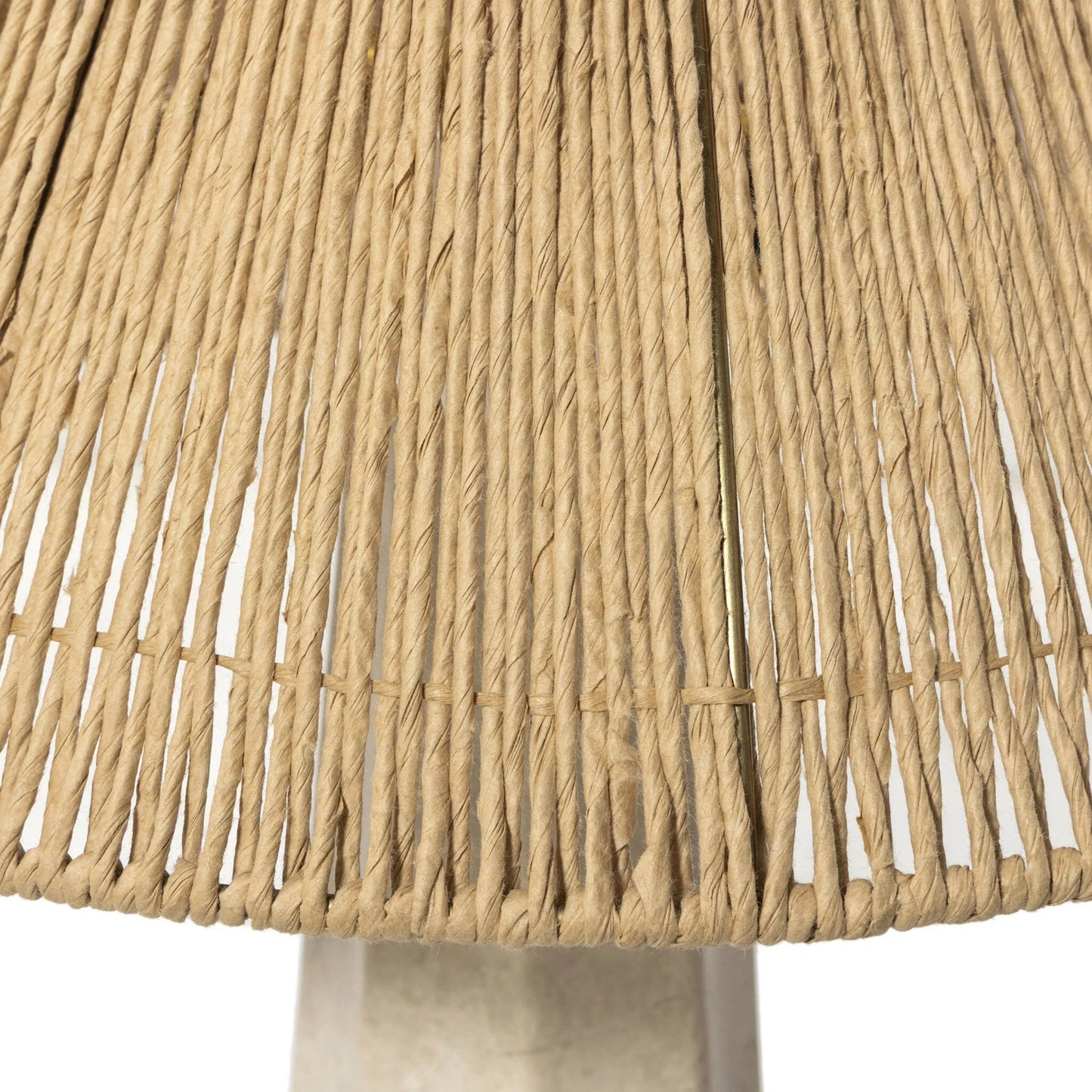 004 SI-2446508 | Closeup | Astra Table Lamp by Four Hands in cream italian marble, antique brass iron. Made from solid marble, iron in a modern style.