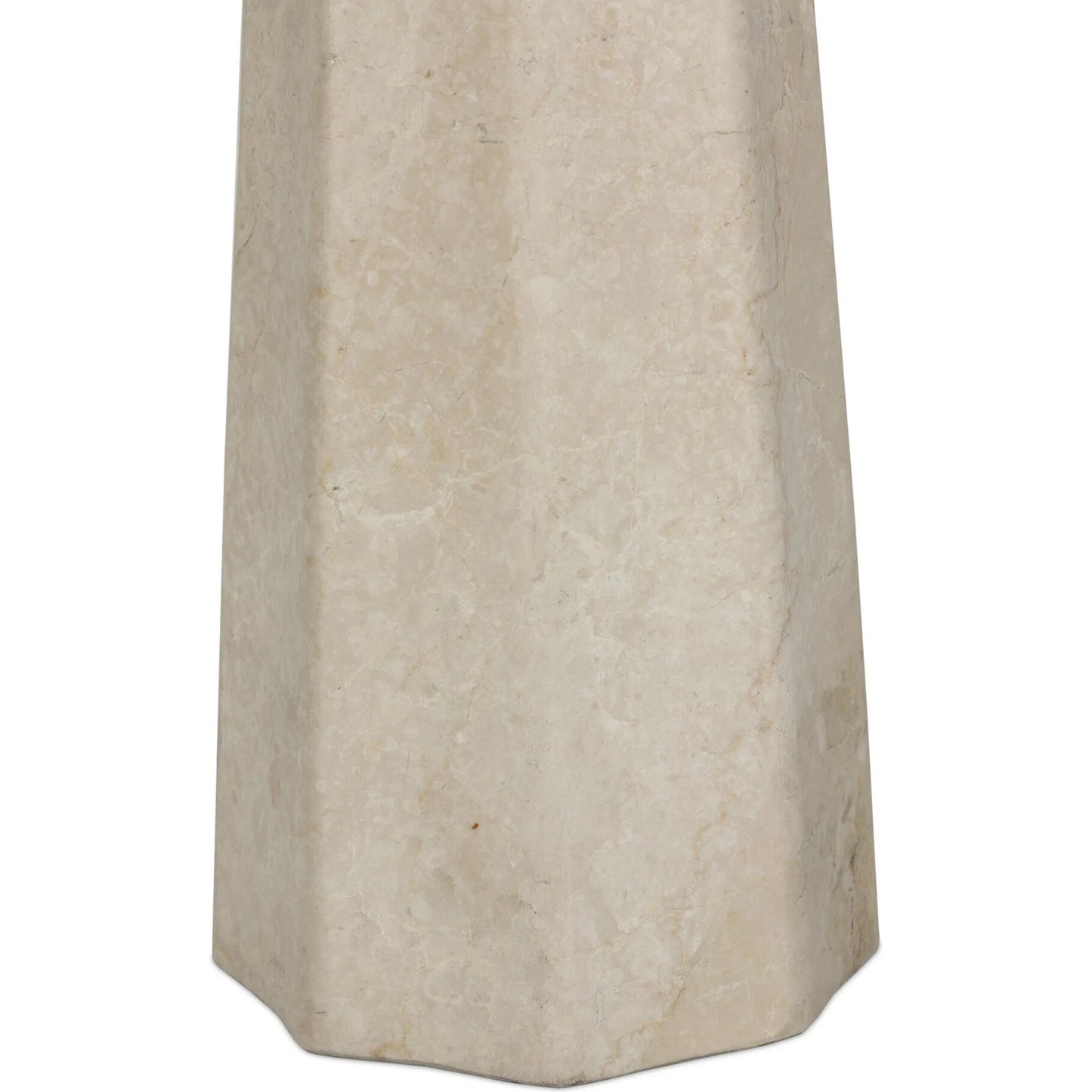 005 SI-2446508 | Closeup | Astra Table Lamp by Four Hands in cream italian marble, antique brass iron. Made from solid marble, iron in a modern style.