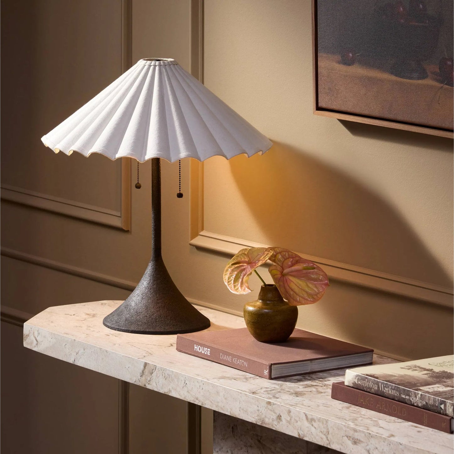 018 SI-2446568 | Lifestyle | Fiorella Table Lamp by Four Hands. Made from iron in a modern style.