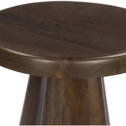 Jinx End Table by Four Hands in tawny mango. Made from solid mango in a traditional style.