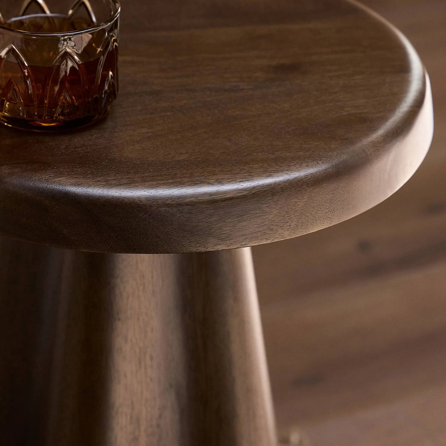 011 SI-2446588 | Closeup | Jinx End Table by Four Hands in tawny mango. Made from solid mango in a traditional style.