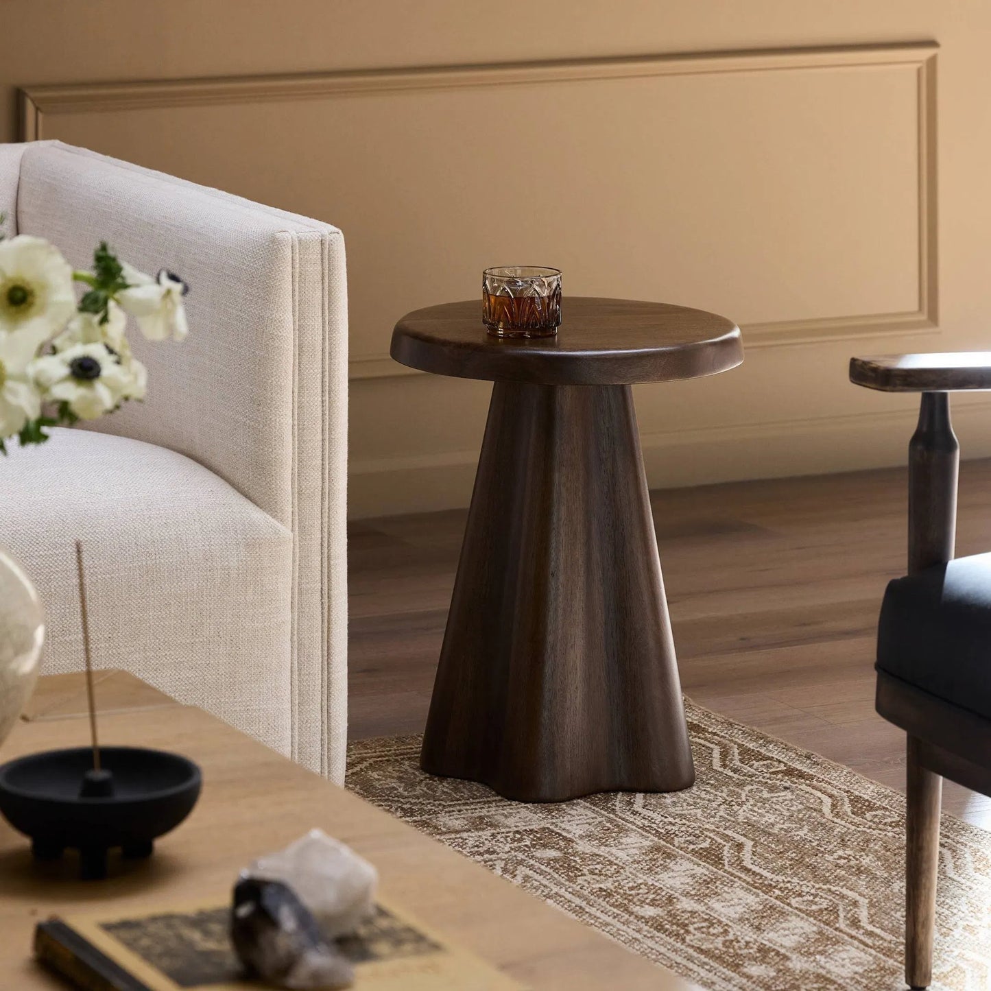 012 SI-2446588 | Lifestyle | Jinx End Table by Four Hands in tawny mango. Made from solid mango in a traditional style.