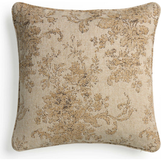 April Pillow by Four Hands in fallingbrook natural. Made from 53% polyester, 33% rayon, 14% linen in a traditional style.