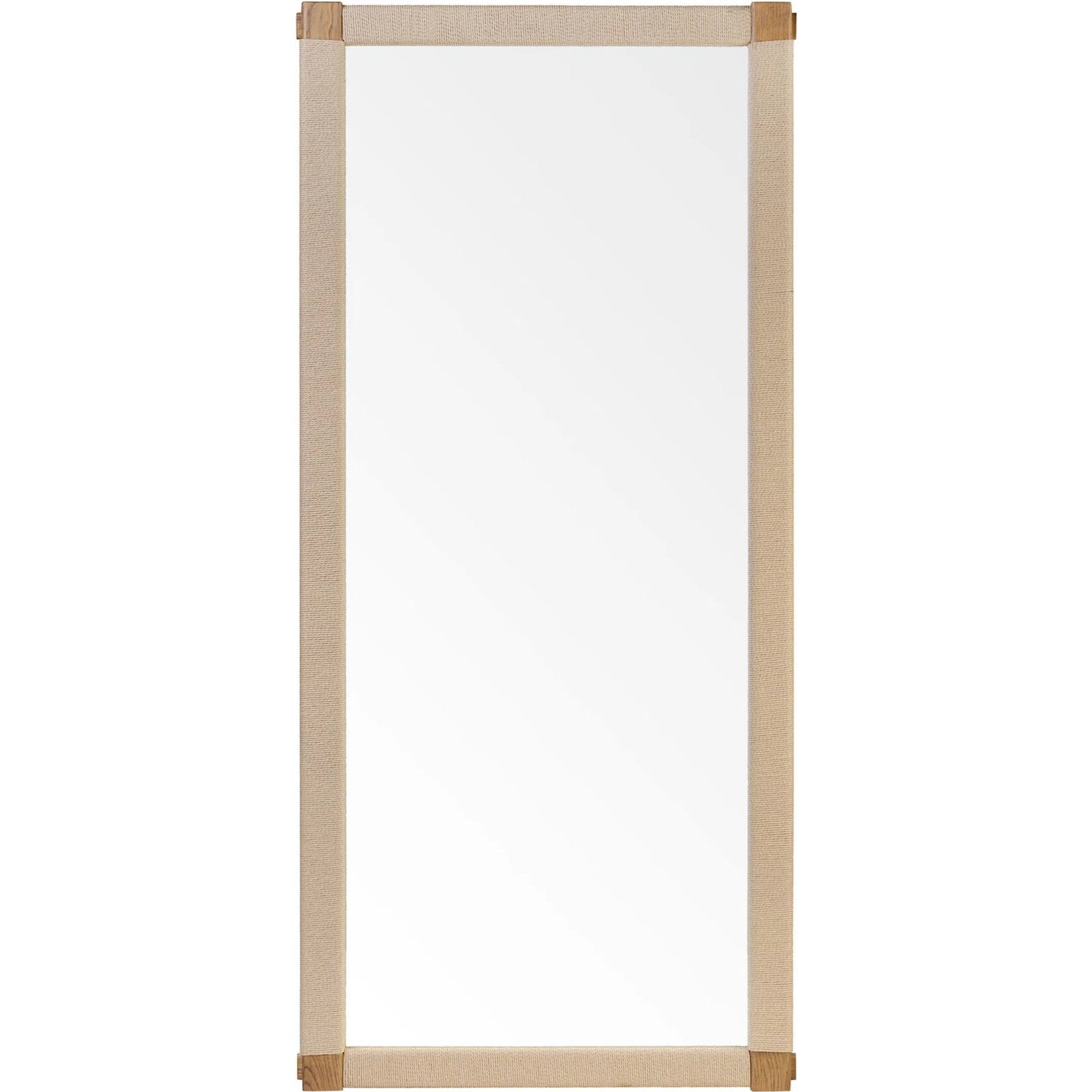 001 SI-2446585 | Primary Silo | Janey Mirror by Four Hands in fawn oak, natural paper cord. Made from solid oak, rush, glass in a transitional style.