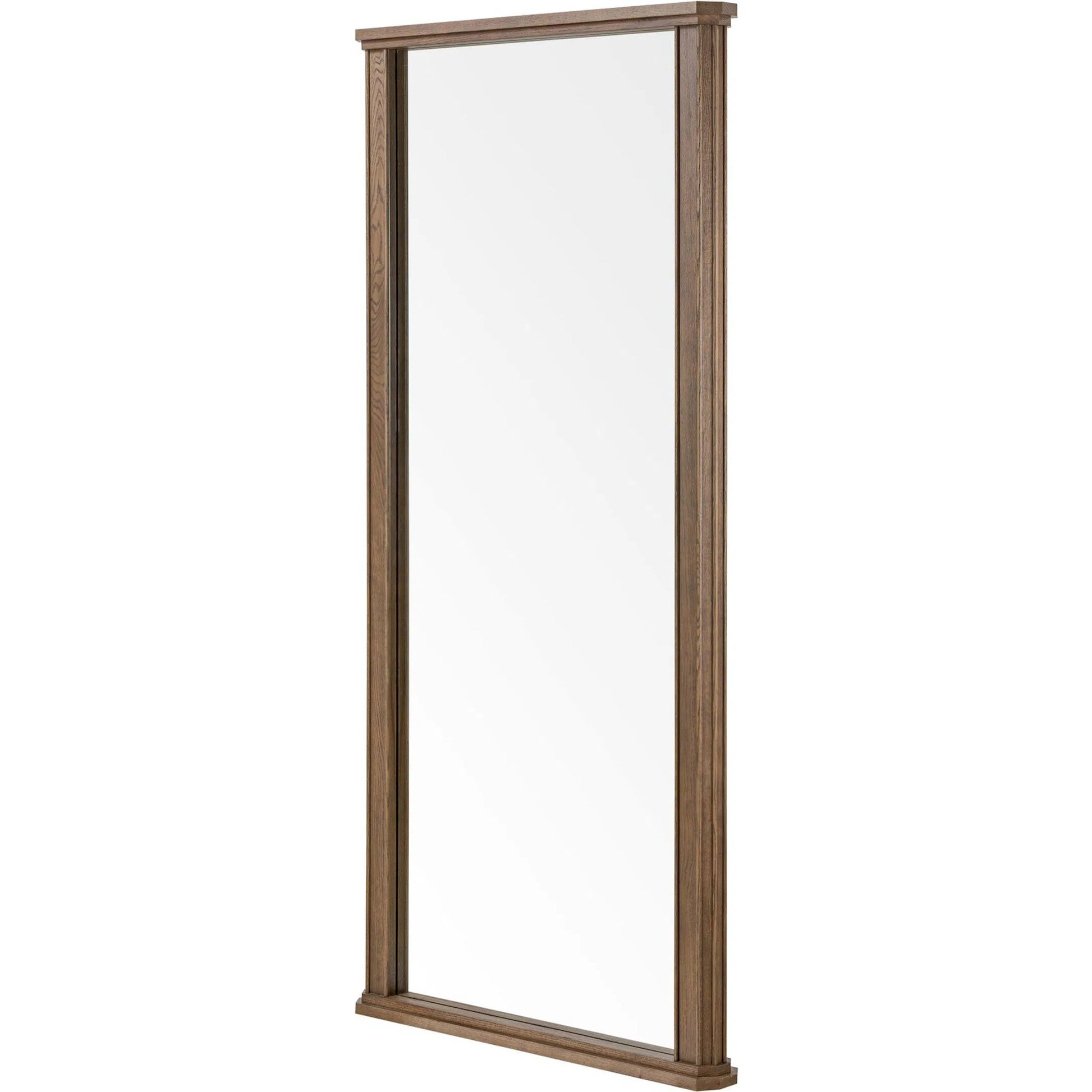 Kish Mirror by Four Hands in umber oak solid. Made from solid oak, glass in a traditional style.