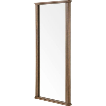 Kish Mirror by Four Hands in umber oak solid. Made from solid oak, glass in a traditional style.