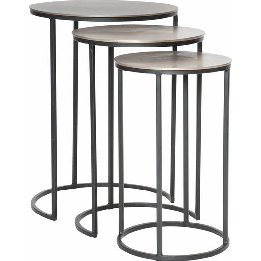 Erik Metal Nesting Tables by Uttermost in metal. Made from iron, aluminum in a modern style.