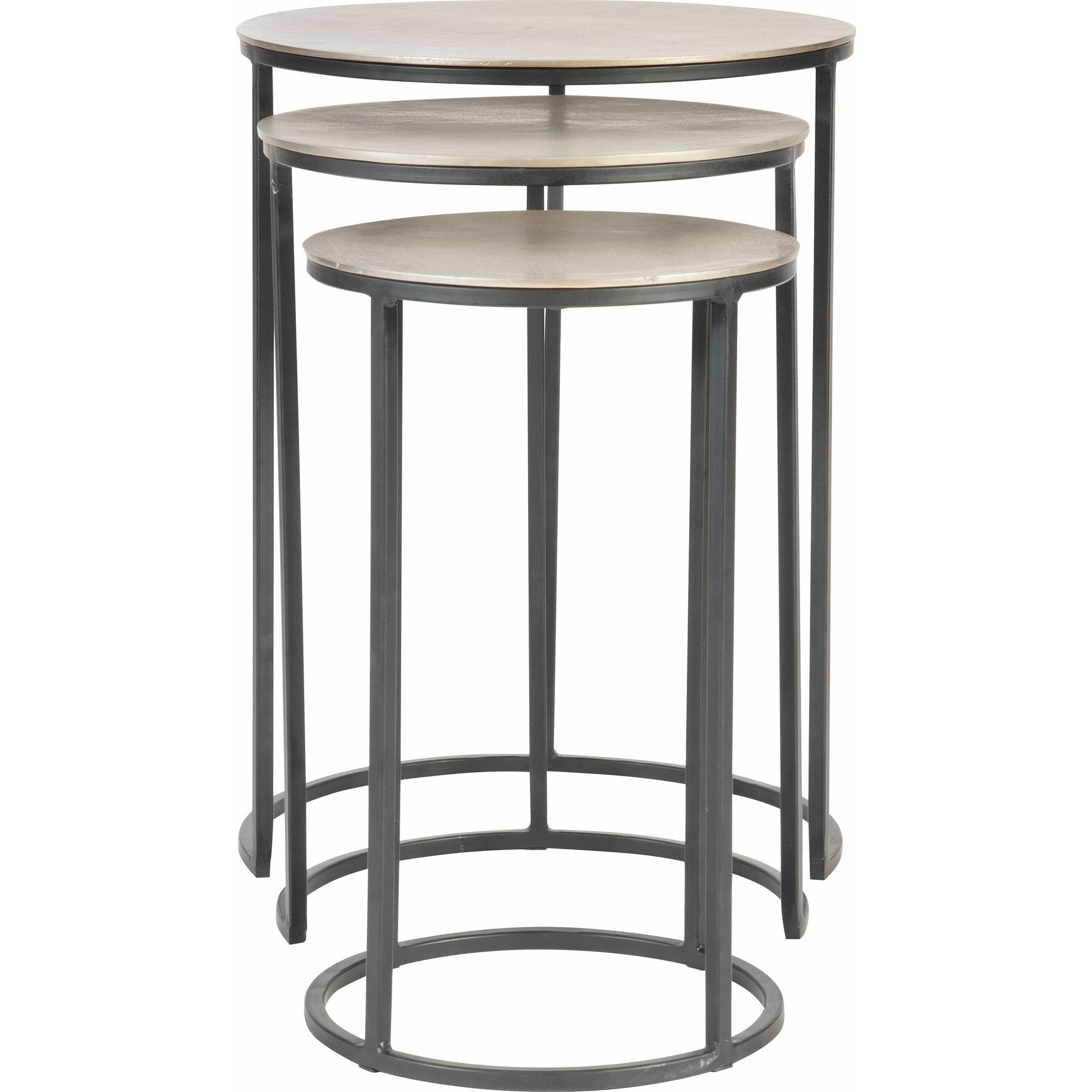 Erik Metal Nesting Tables by Uttermost in metal. Made from iron, aluminum in a modern style.