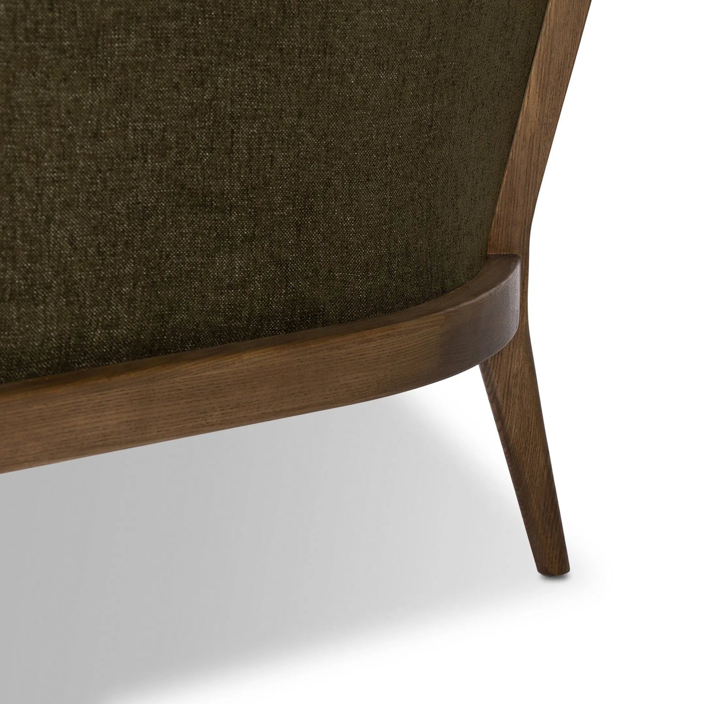 005 SI-2446534 | Closeup | Colston Chair by Four Hands in sutton olive, toasted ash solid. Made from 100% polyester, solid ash in a modern style.
