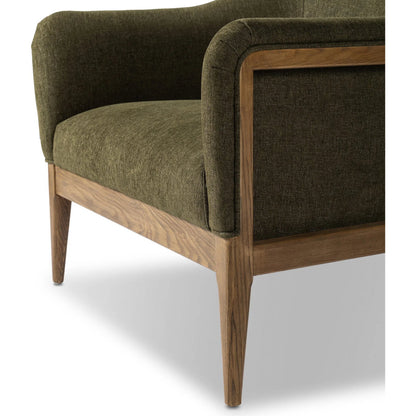 Colston Chair by Four Hands in sutton olive, toasted ash solid. Made from 100% polyester, solid ash in a modern style.