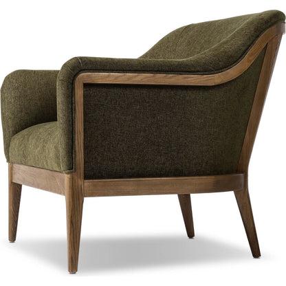 Colston Chair by Four Hands in sutton olive, toasted ash solid. Made from 100% polyester, solid ash in a modern style.