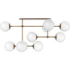 Heritage Bronze Brass, Opal Matte Glass / D 24" / W 49" / H 26"