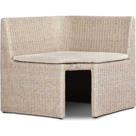 Senna Outdoor Corner Piece by Four Hands in vintage white, alessi linen. Made from 100% polyethylene, 100% polypropylene in a unique style.