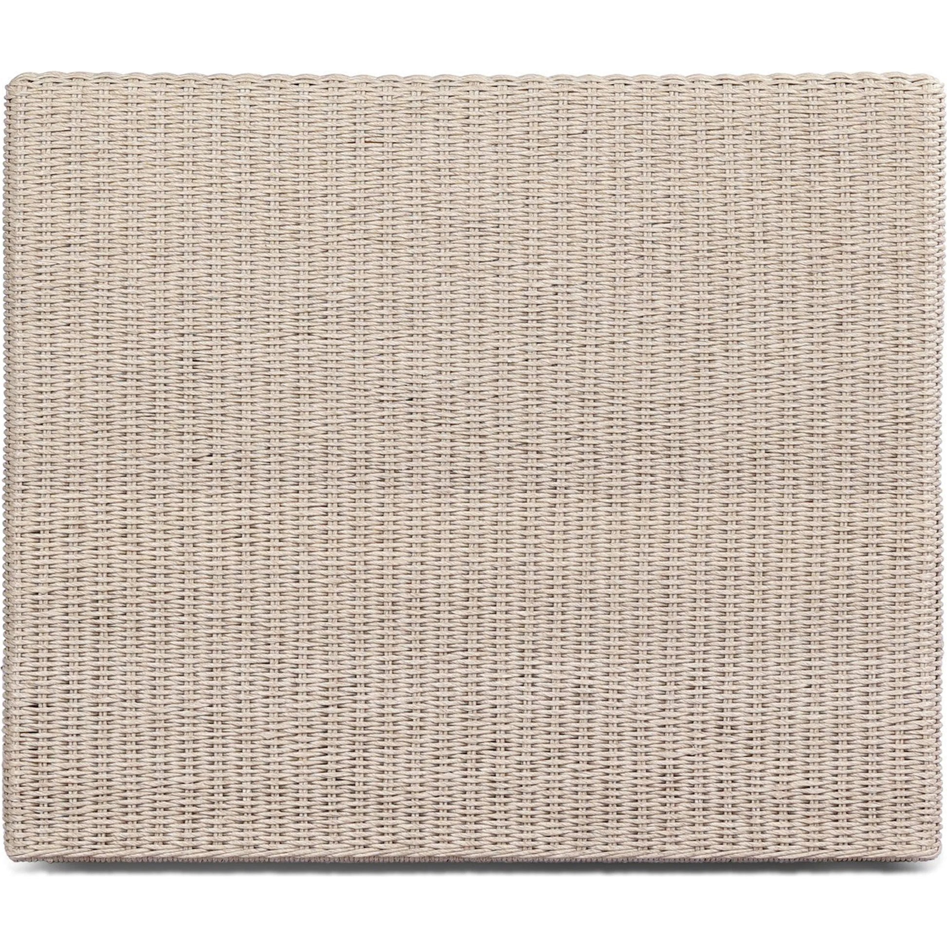 Senna Outdoor Dining Chair and A Half by Four Hands in vintage white, alessi linen. Made from 100% polyethylene, 100% polypropylene in a rustic style.