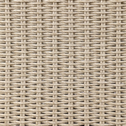 Senna Outdoor Dining Chair and A Half by Four Hands in vintage white, alessi linen. Made from 100% polyethylene, 100% polypropylene in a rustic style.