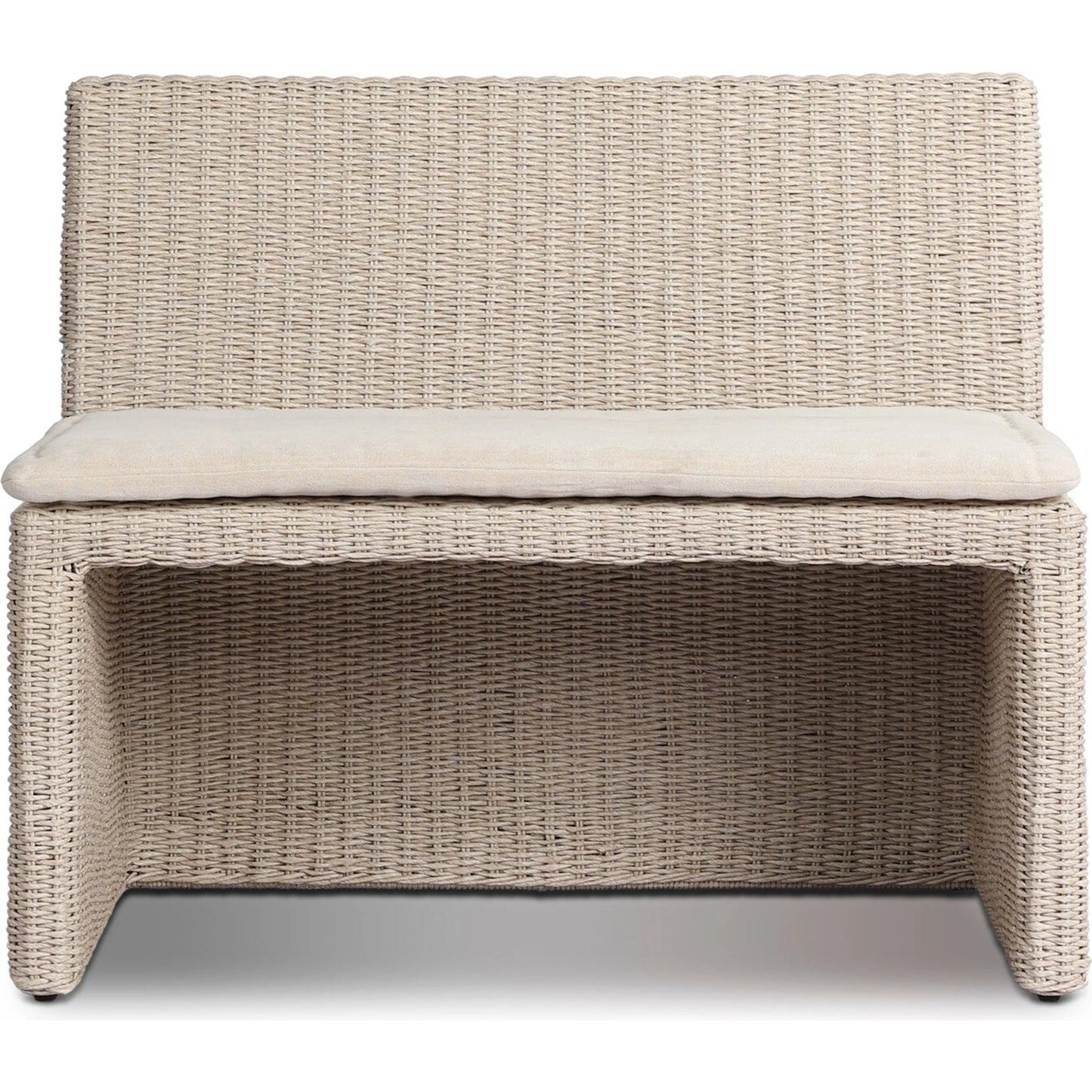 002 SI-2513320 | Additional Silo | Senna Outdoor Dining Chair and A Half by Four Hands in vintage white, alessi linen. Made from 100% polyethylene, 100% polypropylene in a rustic style.