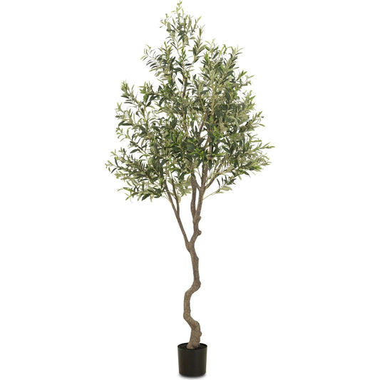 Faux Olive Tree by Four Hands in faux olive tree. Made from 55% polyvinyl chloride (pvc), 45% polyethylene in a unique style.