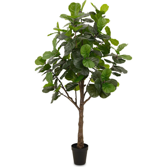 Faux Fiddle Leaf Tree by Four Hands in faux fiddle leaf tree. Made from 55% polyvinyl chloride (pvc), 45% polyethylene in a unique style.