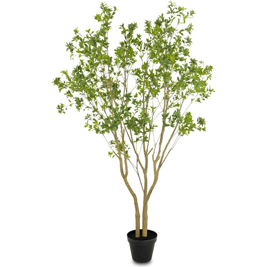 Faux Pieris Tree by Four Hands in faux pieris tree. Made from 55% polyvinyl chloride (pvc), 45% polyethylene in a unique style.