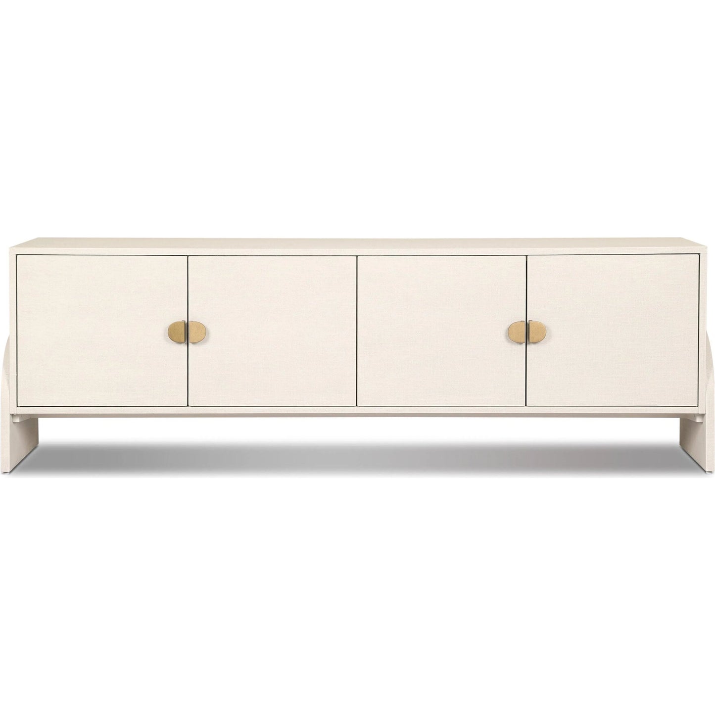002 SI-2519138 | Additional Silo | Cressida Media Console by Four Hands in ivory painted linen. Made from painted linen in a transitional style.