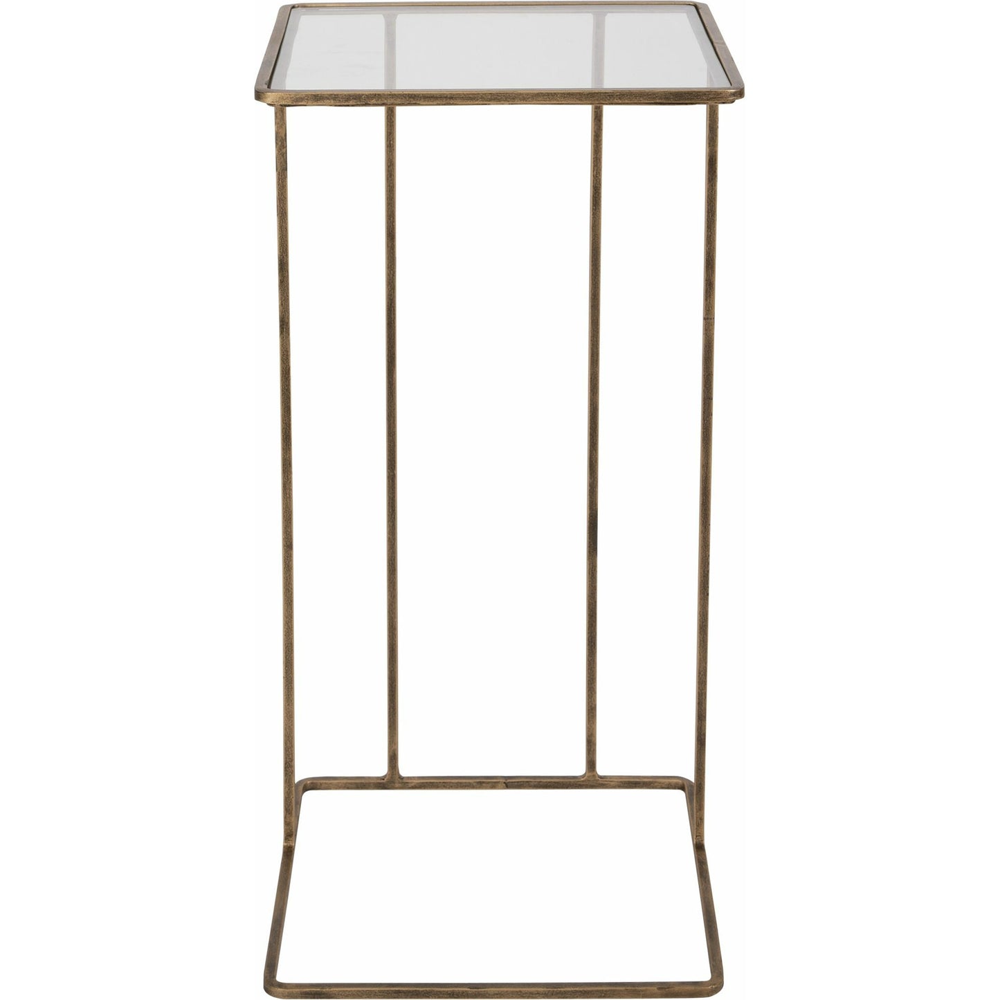 003 SR-801652 | Additional Silo | Cadmus Table by Uttermost in gold. Made from iron, glass in a modern style.