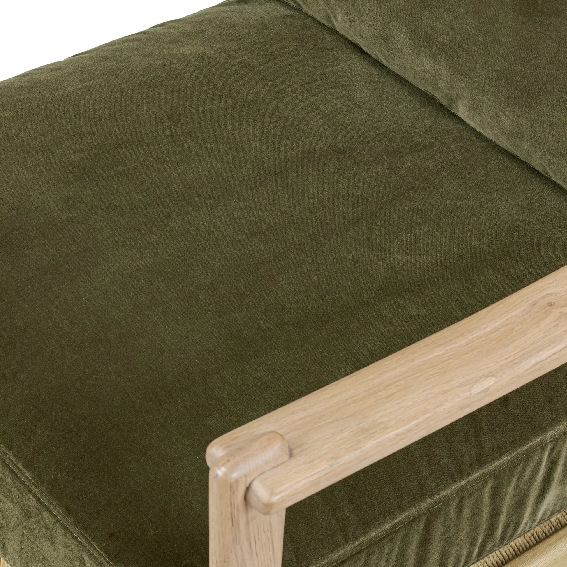 Barwin Chair by Four Hands. Made from 76.8% cotton, 23.2% polyester, solid oak, rush in a rustic style.