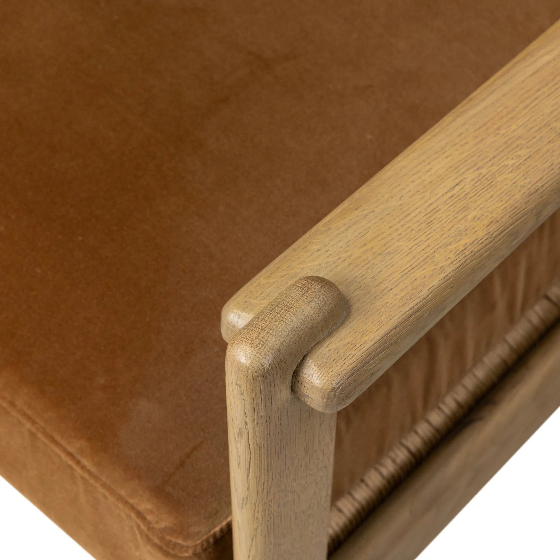Barwin Chair by Four Hands. Made from 76.8% cotton, 23.2% polyester, solid oak, rush in a rustic style.