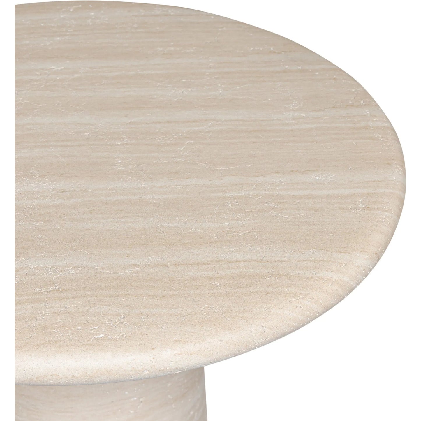 008 SI-2377053 | Closeup | Janice End Table by Four Hands in sand striae. Made from solid concrete in a transitional style.