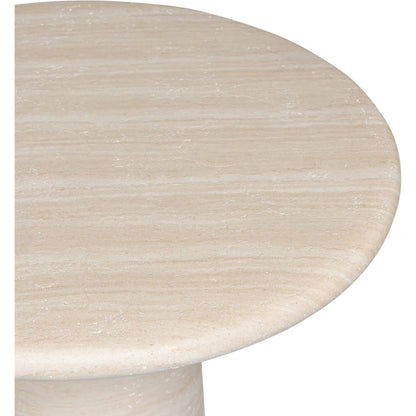 Janice End Table by Four Hands in sand striae. Made from solid concrete in a transitional style.