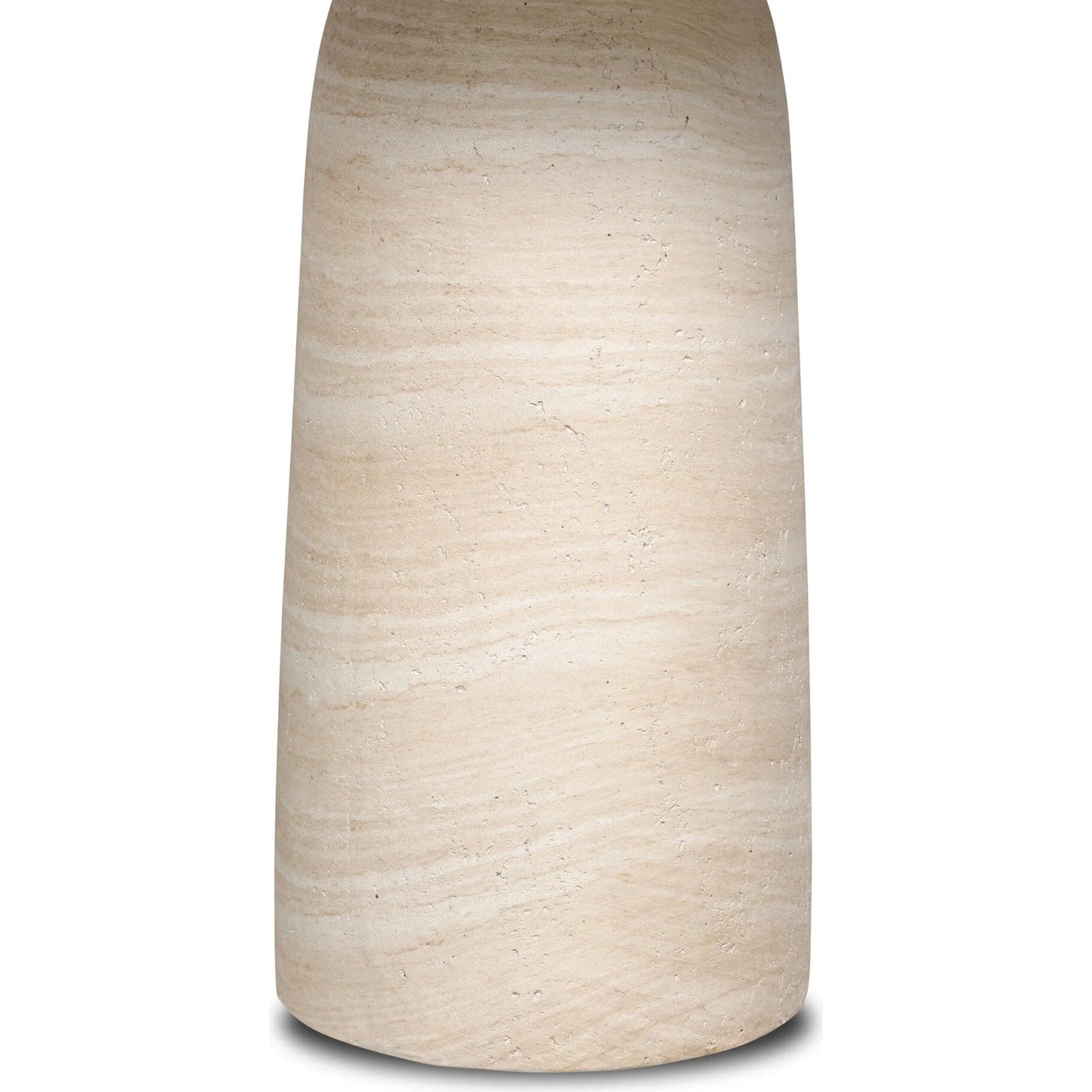 009 SI-2377053 | Closeup | Janice End Table by Four Hands in sand striae. Made from solid concrete in a transitional style.