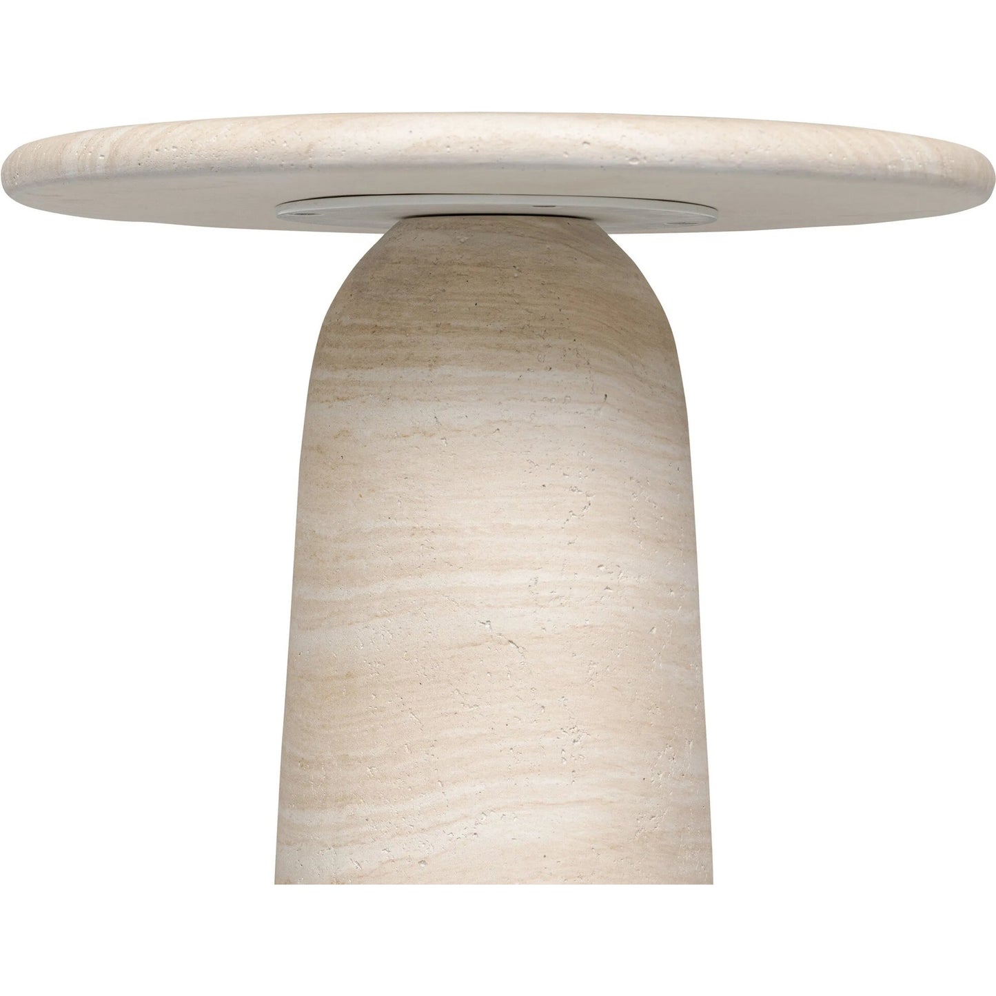 010 SI-2377053 | Closeup | Janice End Table by Four Hands in sand striae. Made from solid concrete in a transitional style.