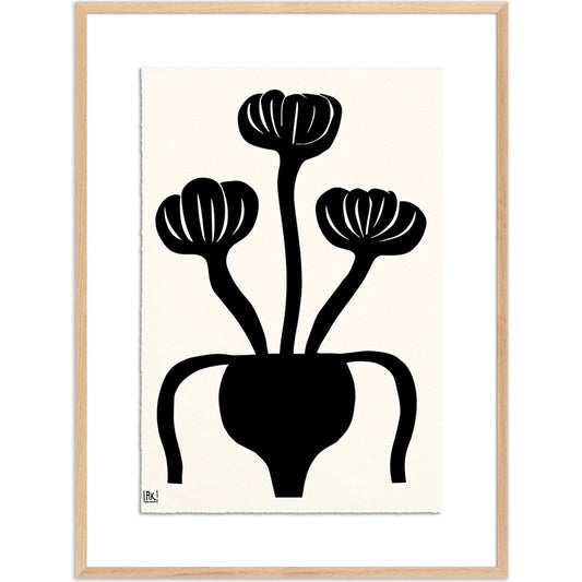 Woodblock Floral I by Roseanne Kenny by Four Hands. Made from textured fine art paper in a unique style.
