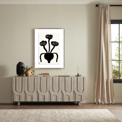 Woodblock Floral I by Roseanne Kenny by Four Hands. Made from textured fine art paper in a unique style.