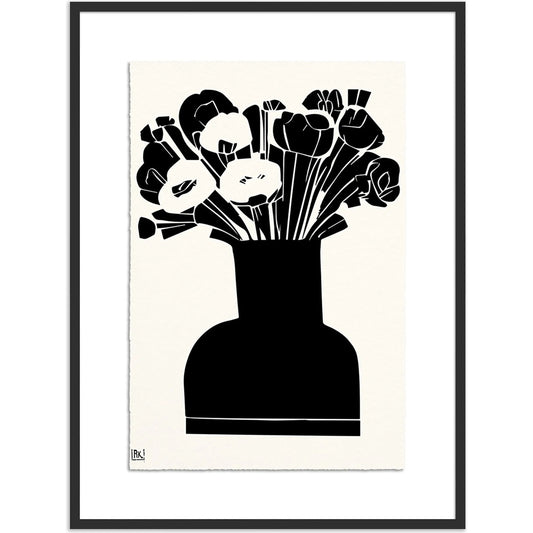 Woodblock Floral II by Roseanne Kenny by Four Hands. Made from textured fine art paper in a unique style.