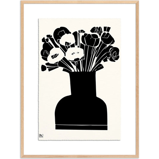 Woodblock Floral II by Roseanne Kenny by Four Hands. Made from textured fine art paper in a unique style.