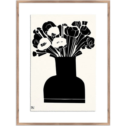 Woodblock Floral II by Roseanne Kenny by Four Hands. Made from textured fine art paper in a unique style.