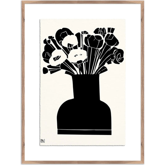 Woodblock Floral II by Roseanne Kenny by Four Hands. Made from textured fine art paper in a unique style.