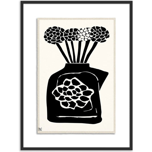 Woodblock Floral III by Roseanne Kenny by Four Hands. Made from textured fine art paper in a unique style.