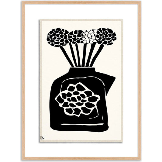 Woodblock Floral III by Roseanne Kenny by Four Hands. Made from textured fine art paper in a unique style.
