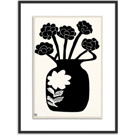Woodblock Floral IV by Roseanne Kenny by Four Hands. Made from textured fine art paper in a unique style.
