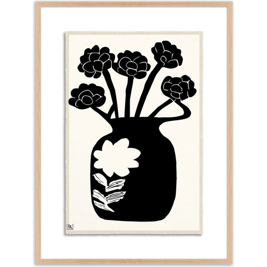 Woodblock Floral IV by Roseanne Kenny by Four Hands. Made from textured fine art paper in a unique style.