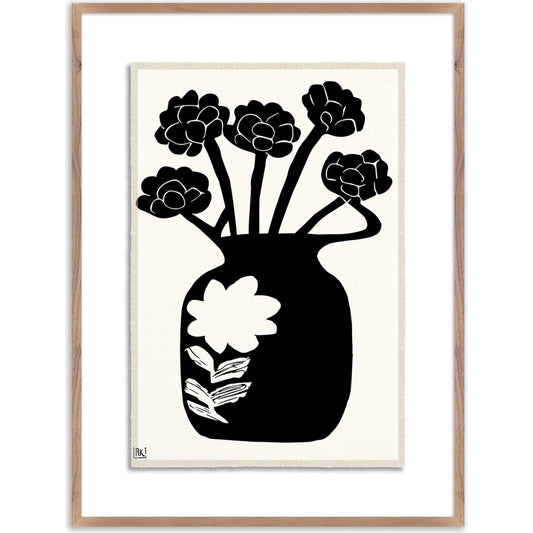 Woodblock Floral IV by Roseanne Kenny by Four Hands. Made from textured fine art paper in a unique style.