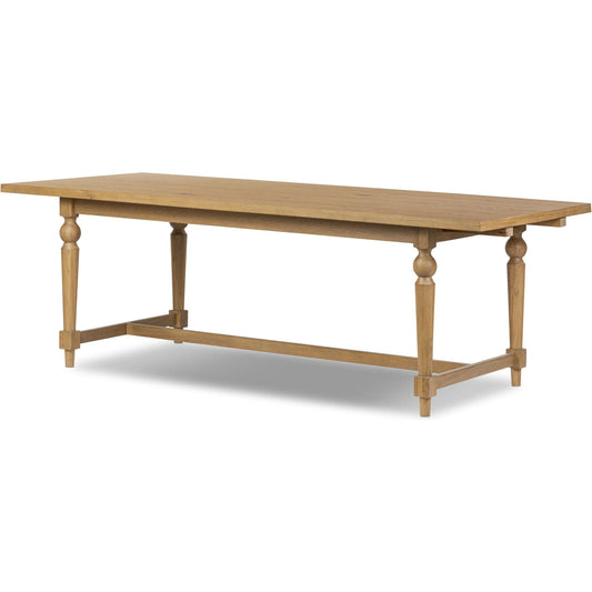 Blinn Oval Leaf Extension Dining Table by Four Hands in worn oak veneer. Made from oak veneer, solid oak in a transitional style.