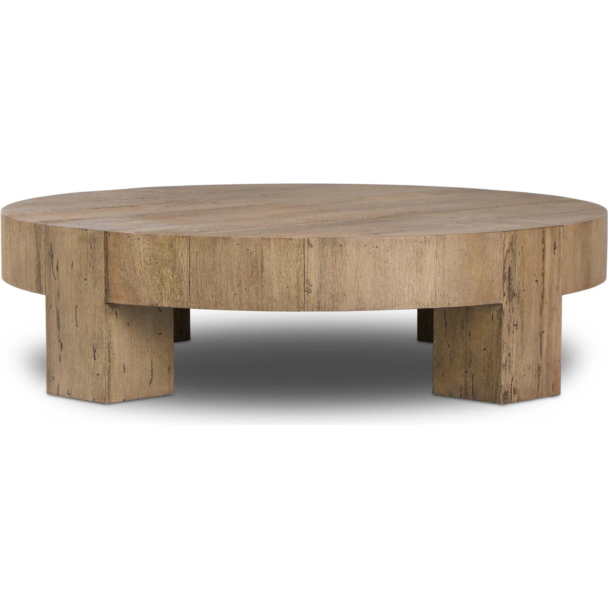 Abaso Round Coffee Table by Four Hands. Made from unique in a unique style.