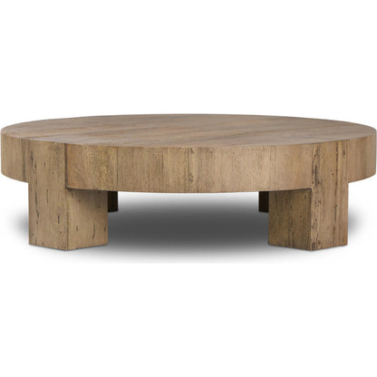 Abaso Round Coffee Table by Four Hands. Made from unique in a unique style.