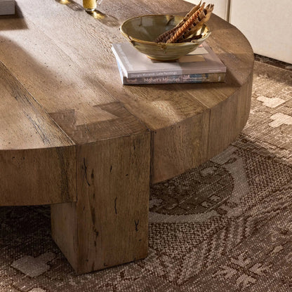 Abaso Round Coffee Table by Four Hands. Made from unique in a unique style.