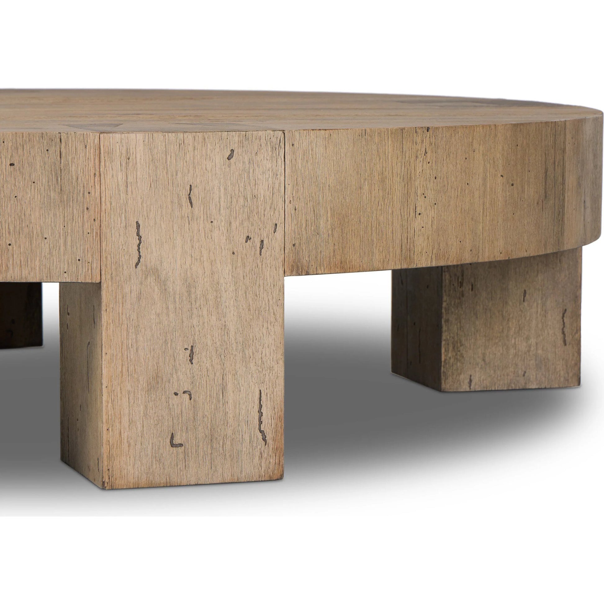 Abaso Round Coffee Table by Four Hands. Made from unique in a unique style.