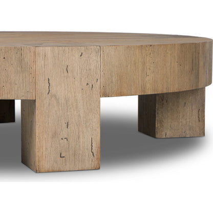 Abaso Round Coffee Table by Four Hands. Made from unique in a unique style.