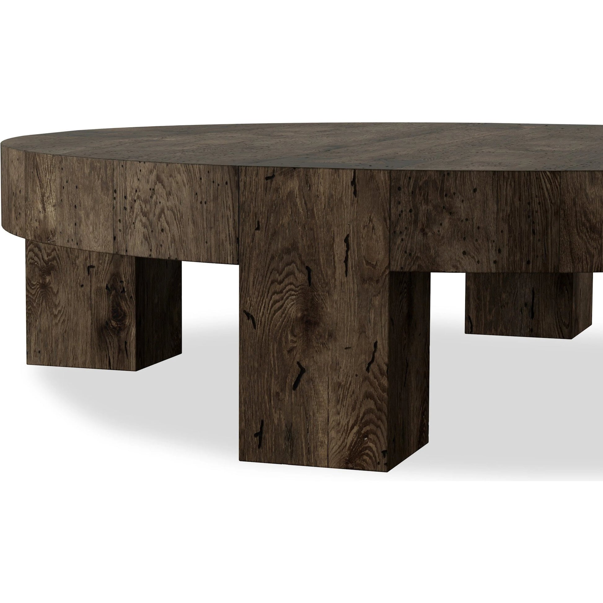 Abaso Round Coffee Table by Four Hands. Made from unique in a unique style.